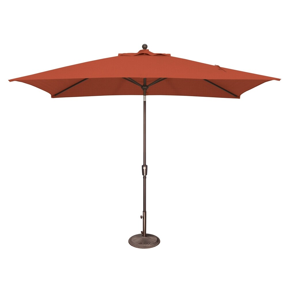 Ombrellone rettangolare SimplyShade Catalina da 10 piedi con inclinazione a pulsante