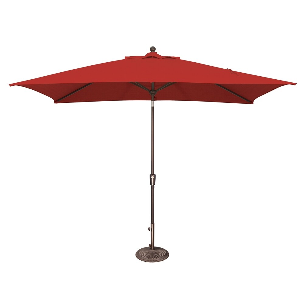 Ombrellone rettangolare SimplyShade Catalina da 10 piedi con inclinazione a pulsante