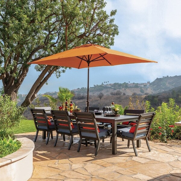 Ombrellone rettangolare SimplyShade Catalina da 10 piedi con inclinazione a pulsante