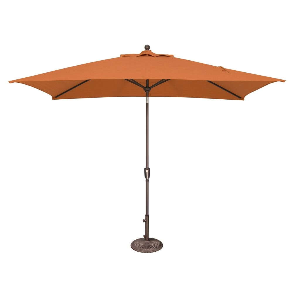 Ombrellone rettangolare SimplyShade Catalina da 10 piedi con inclinazione a pulsante