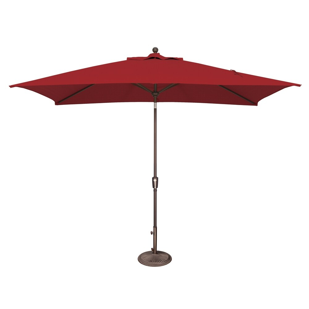 Ombrellone rettangolare SimplyShade Catalina da 10 piedi con inclinazione a pulsante