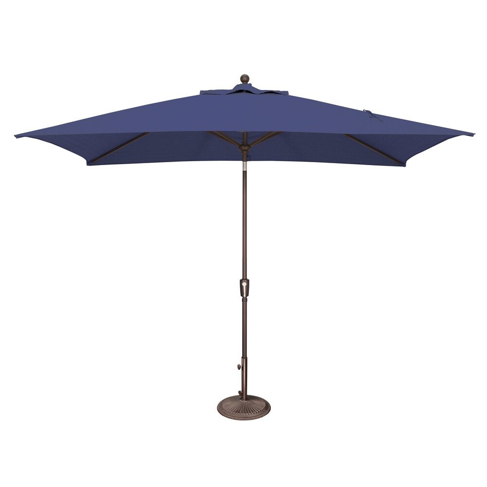 Ombrellone rettangolare SimplyShade Catalina da 10 piedi con inclinazione a pulsante