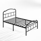 Telaio per letto in metallo resistente da 14 pollici con stile vintage, supporta fino a 2500 libbre, facile da montare e senza cigolii