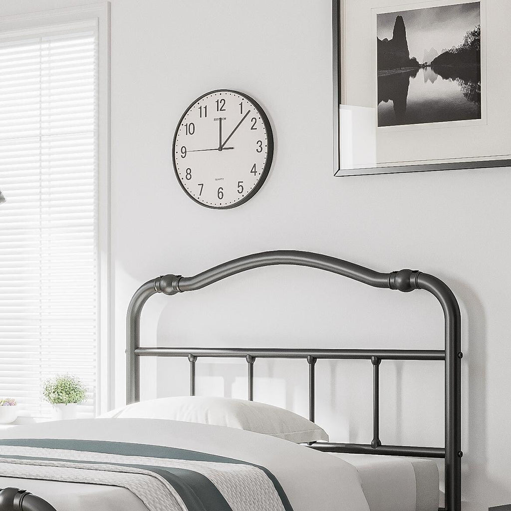 Telaio per letto in metallo resistente da 14 pollici con stile vintage, supporta fino a 2500 libbre, facile da montare e senza cigolii