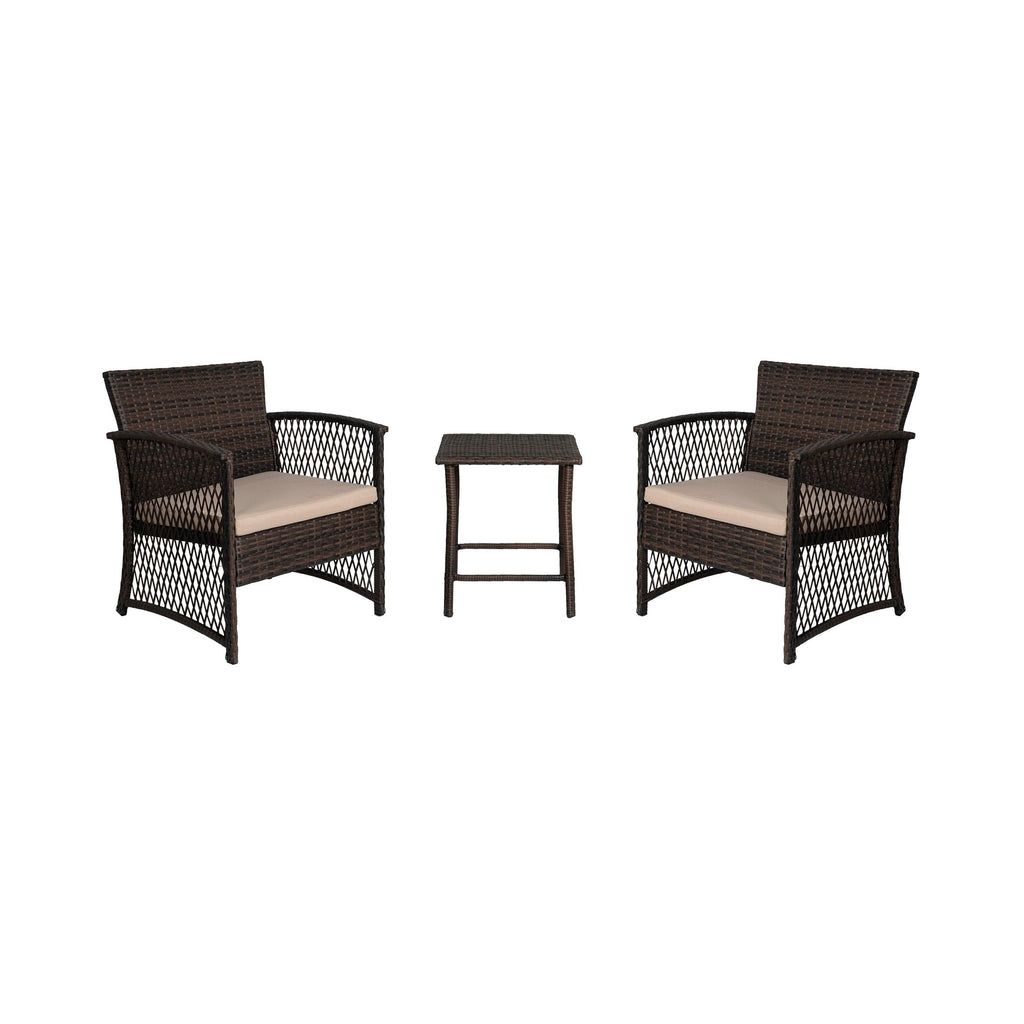 Set da giardino Heritage Outdoor in vimini da 3 pezzi