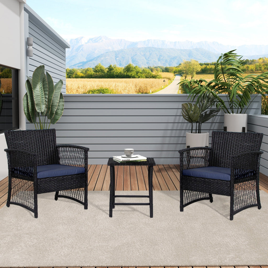 Set da giardino Heritage Outdoor in vimini da 3 pezzi