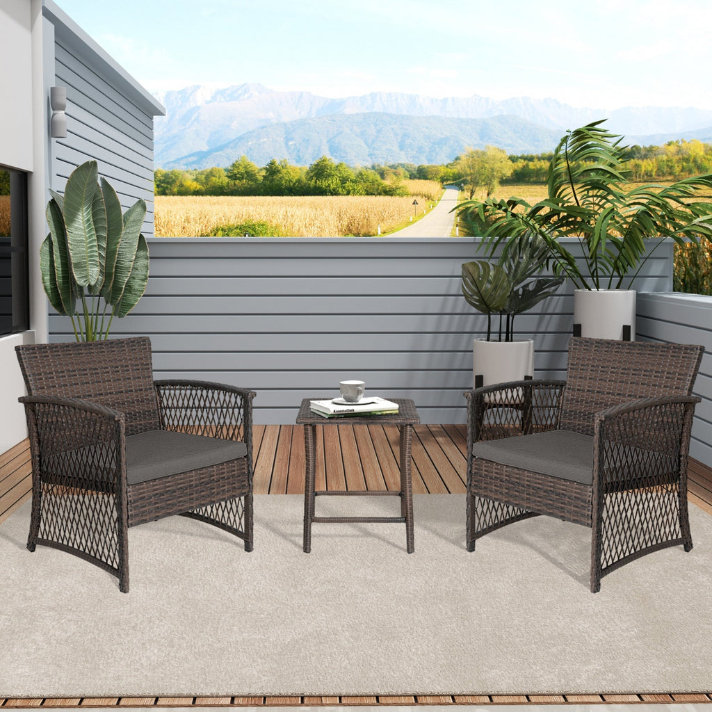 Set da giardino Heritage Outdoor in vimini da 3 pezzi
