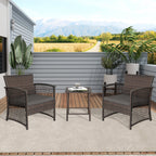 Set da giardino Heritage Outdoor in vimini da 3 pezzi