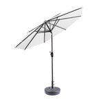 Ombrellone da giardino Holme da 9 piedi e supporto di base