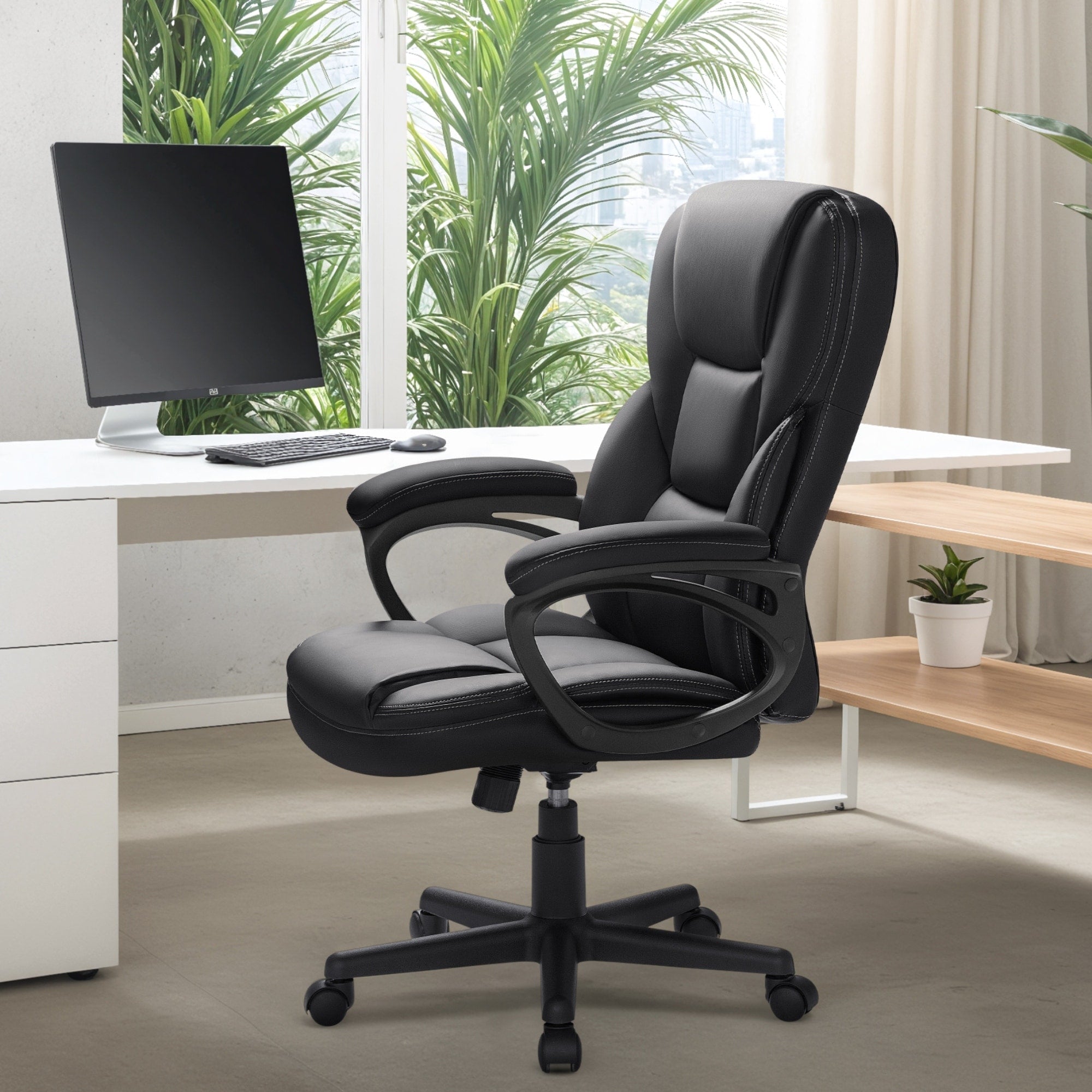 Sedia da ufficio Homall con schienale alto, sedia ergonomica per computer