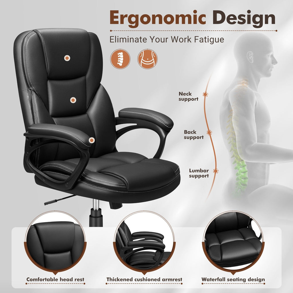 Sedia da ufficio Homall con schienale alto, sedia ergonomica per computer