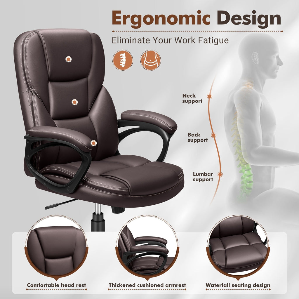 Sedia da ufficio Homall con schienale alto, sedia ergonomica per computer