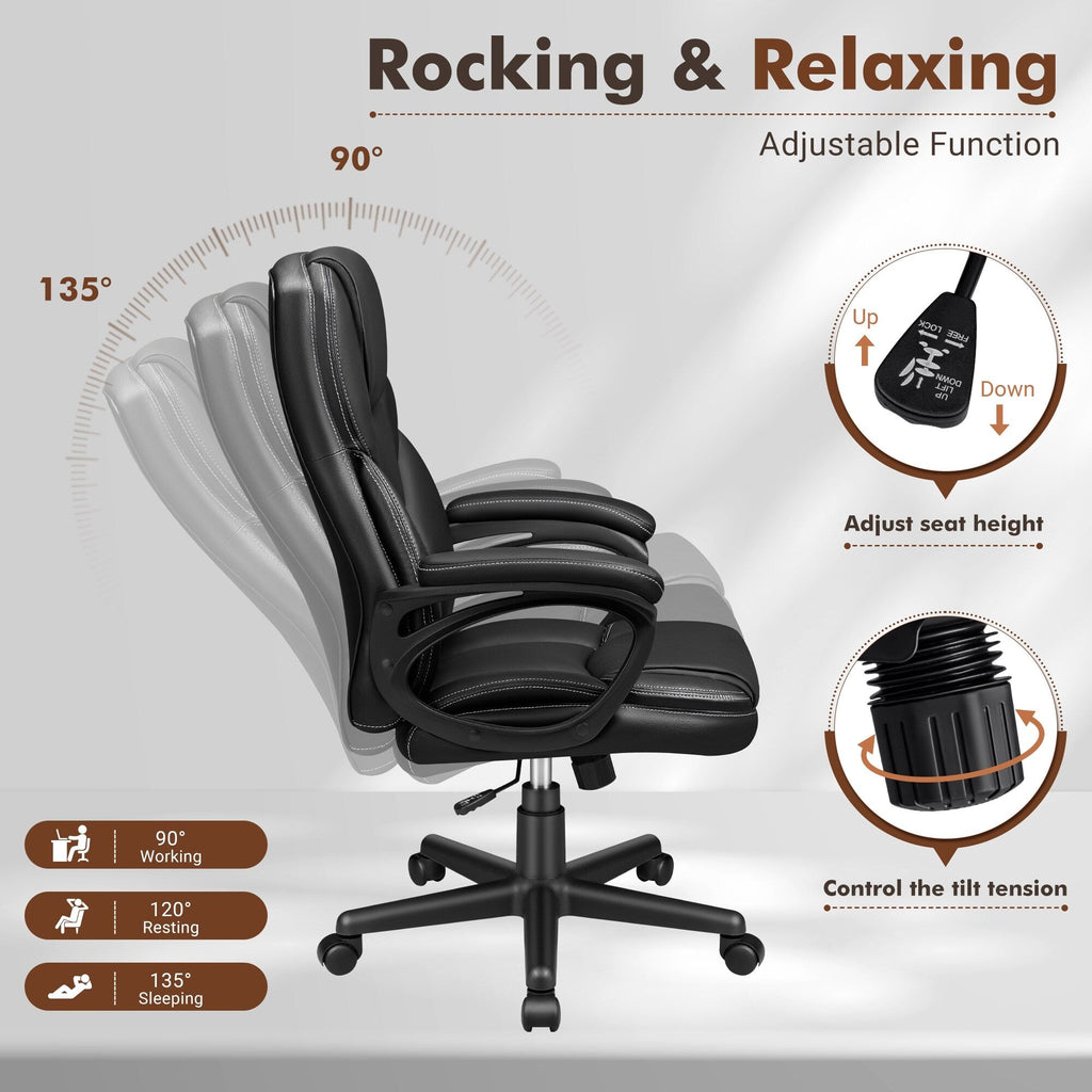 Sedia da ufficio Homall con schienale alto, sedia ergonomica per computer