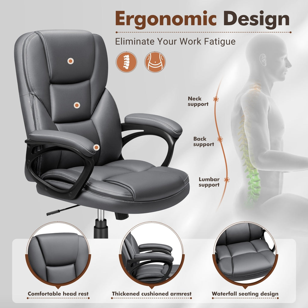 Sedia da ufficio Homall con schienale alto, sedia ergonomica per computer