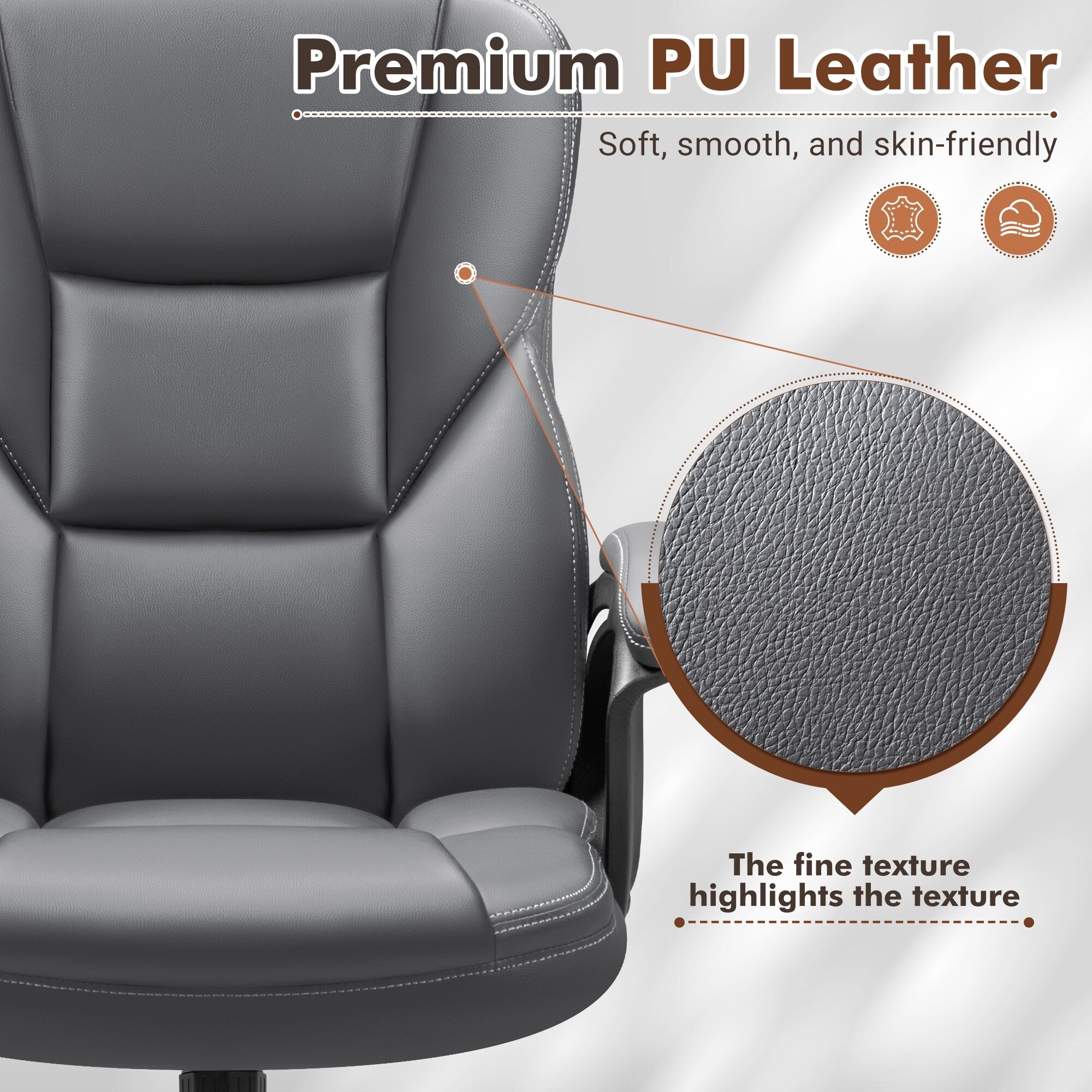 Sedia da ufficio Homall con schienale alto, sedia ergonomica per computer