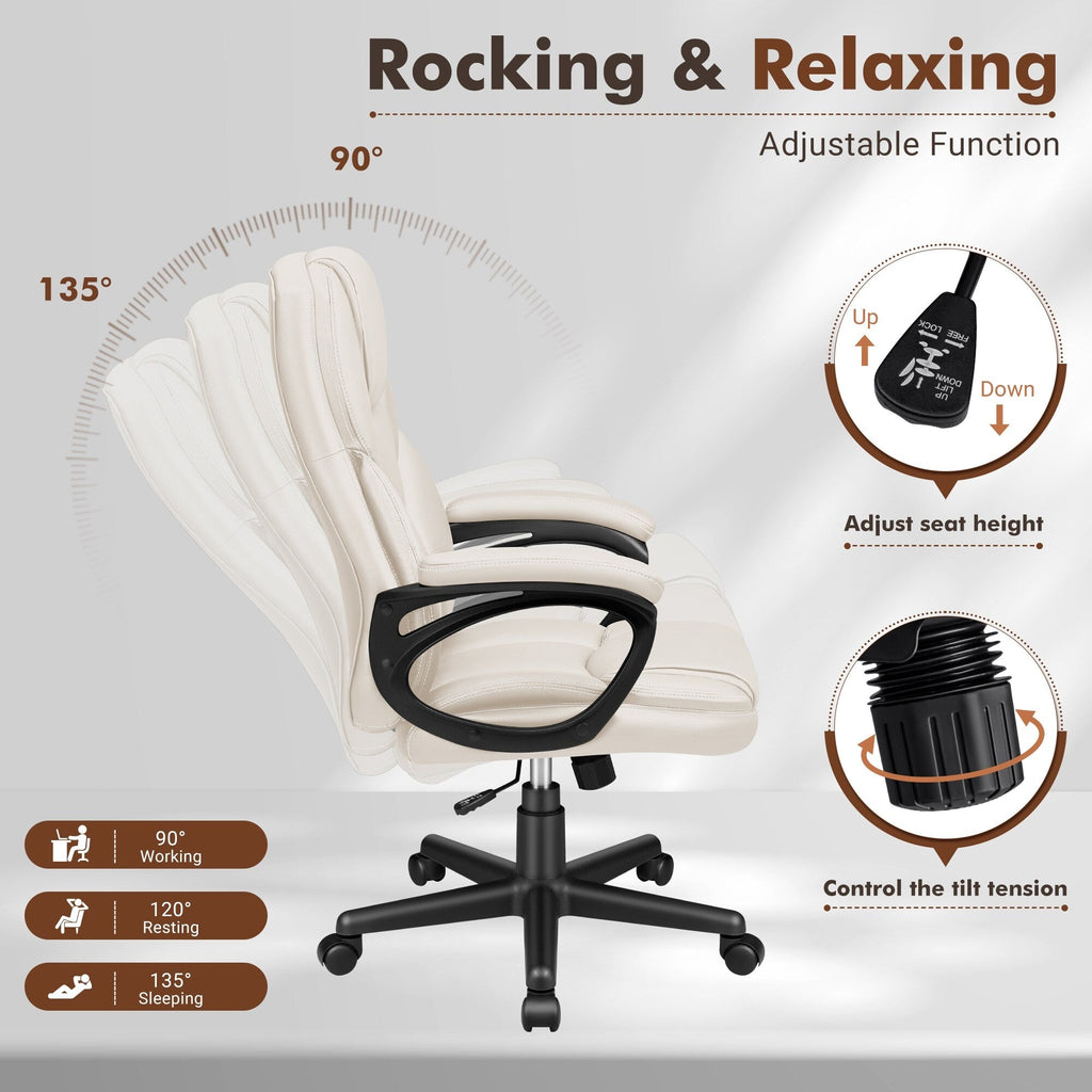 Sedia da ufficio Homall con schienale alto, sedia ergonomica per computer