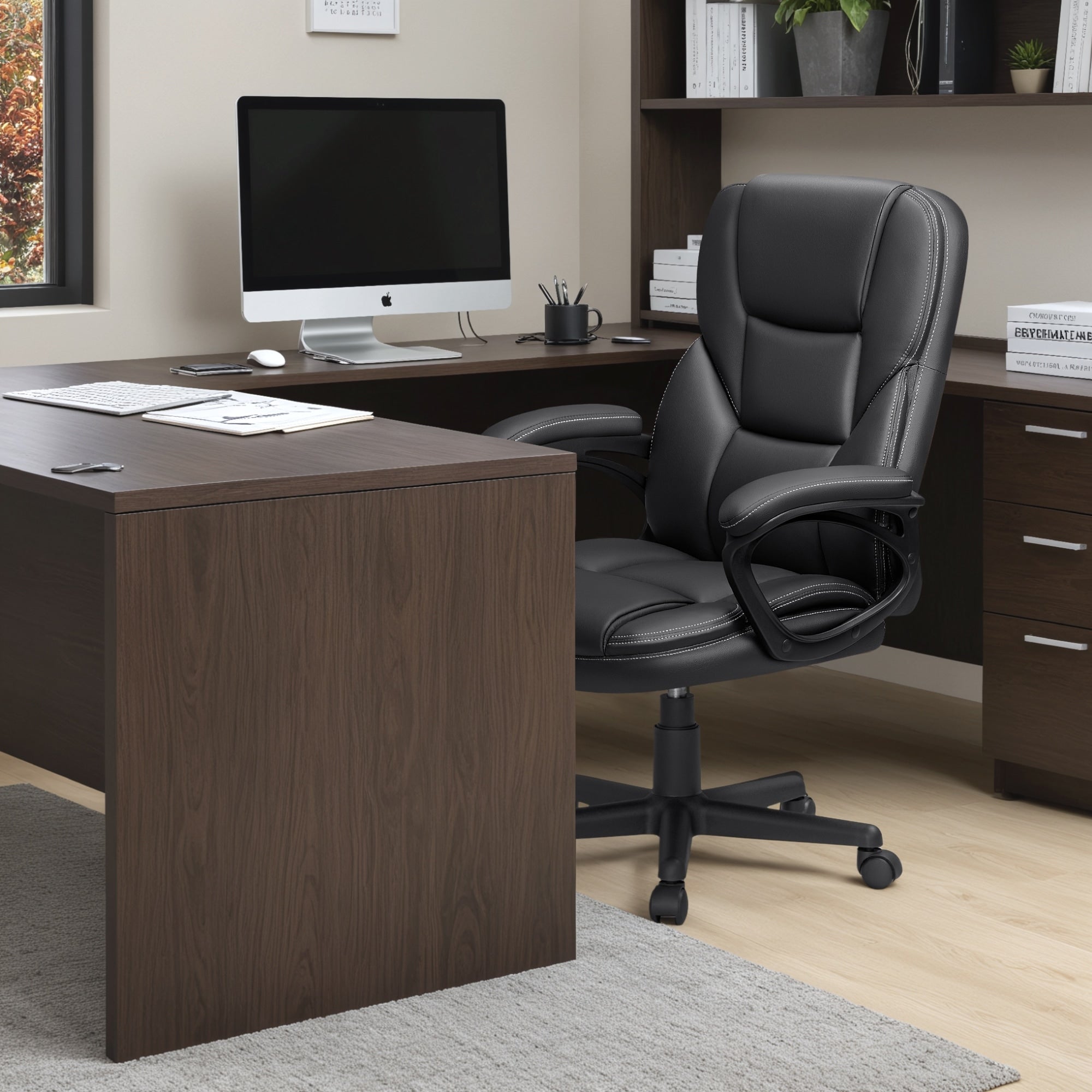 Sedia da ufficio Homall con schienale alto, sedia ergonomica per computer