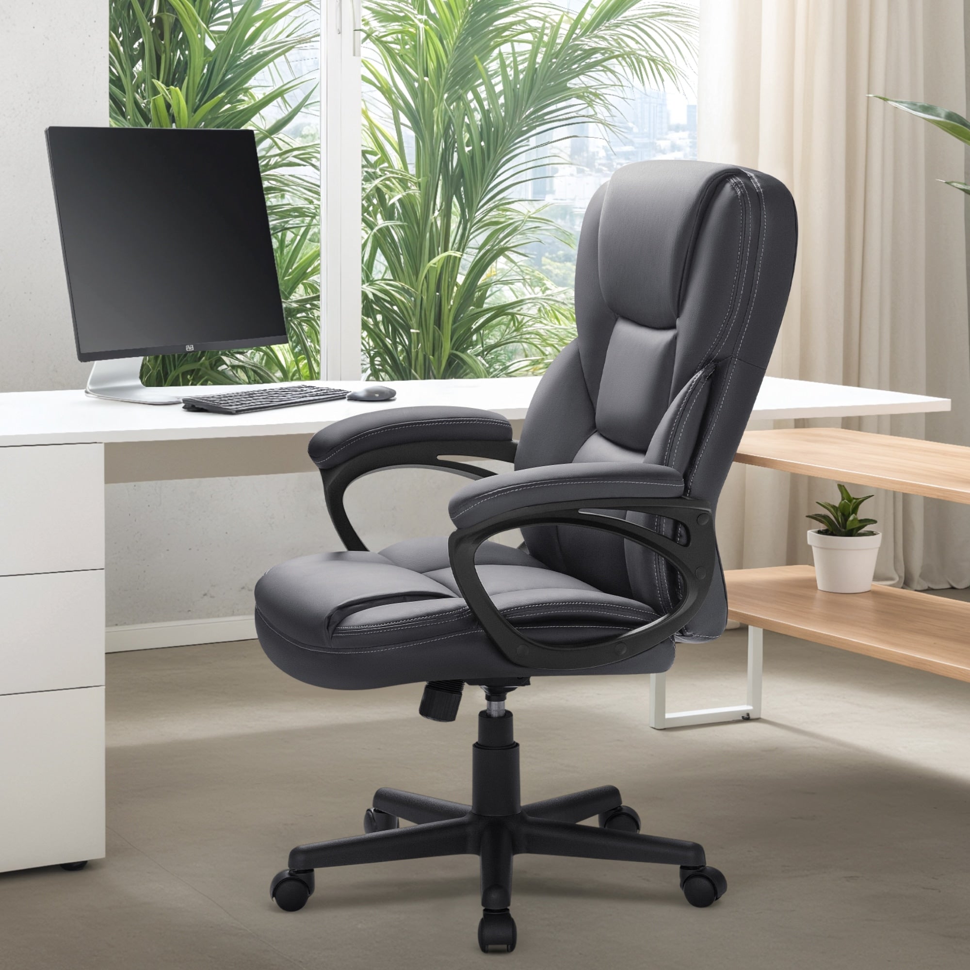 Sedia da ufficio Homall con schienale alto, sedia ergonomica per computer