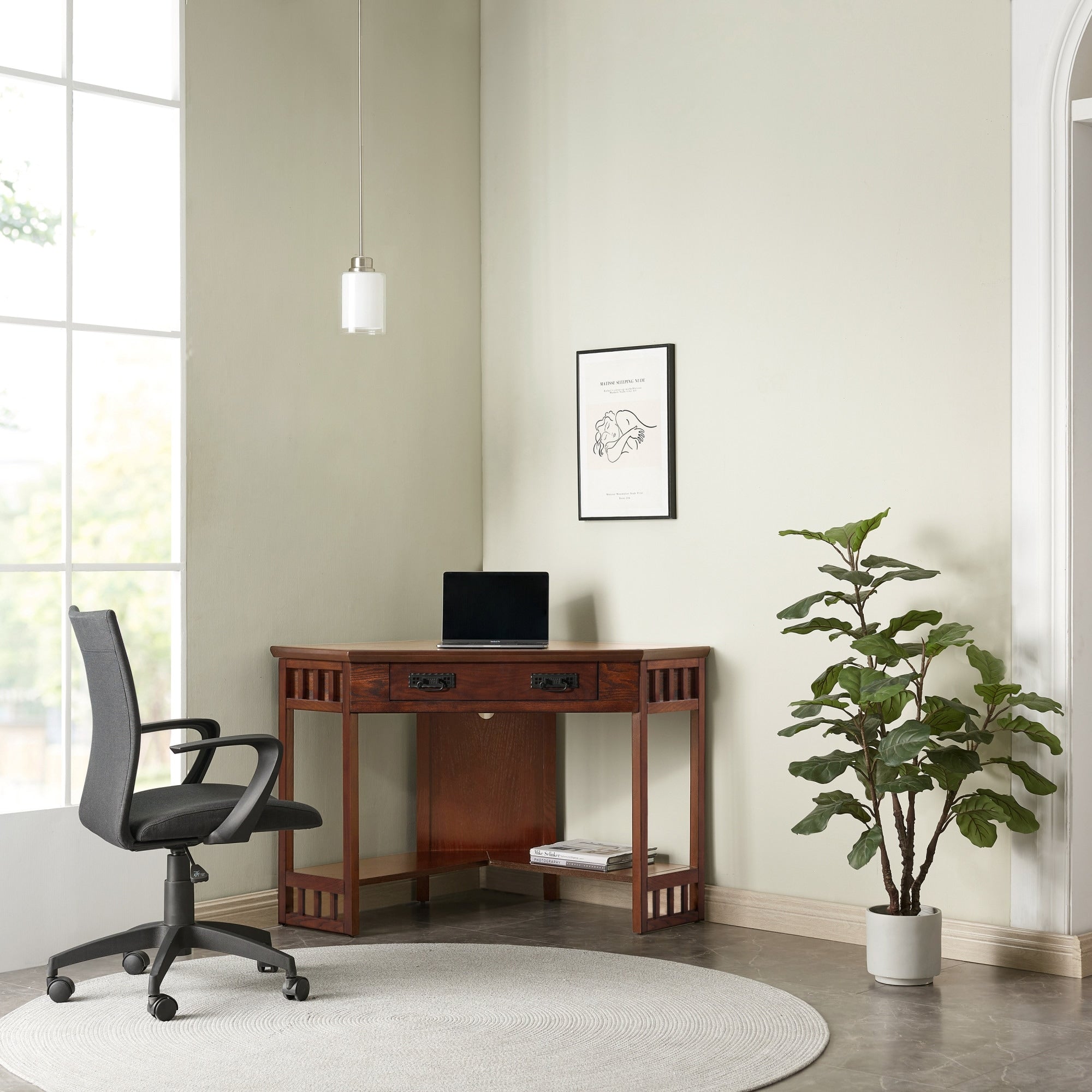 Scrivania angolare Mission di Leick Home