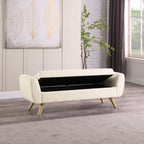 Panca contenitore moderna Sherpa HomePop con gambe in legno