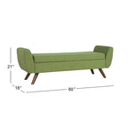 Panca contenitore moderna Sherpa HomePop con gambe in legno