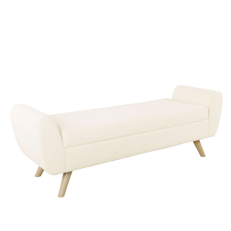 Panca contenitore moderna Sherpa HomePop con gambe in legno