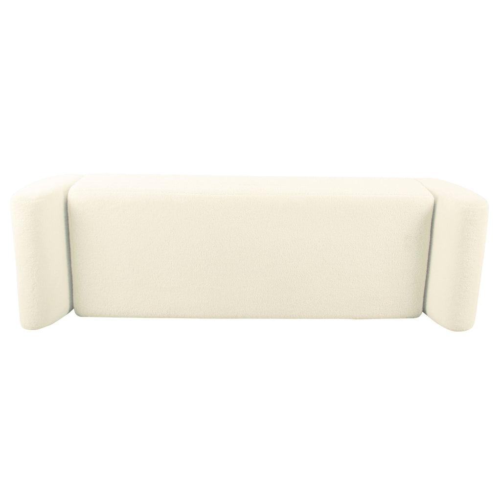 Panca contenitore moderna Sherpa HomePop con gambe in legno