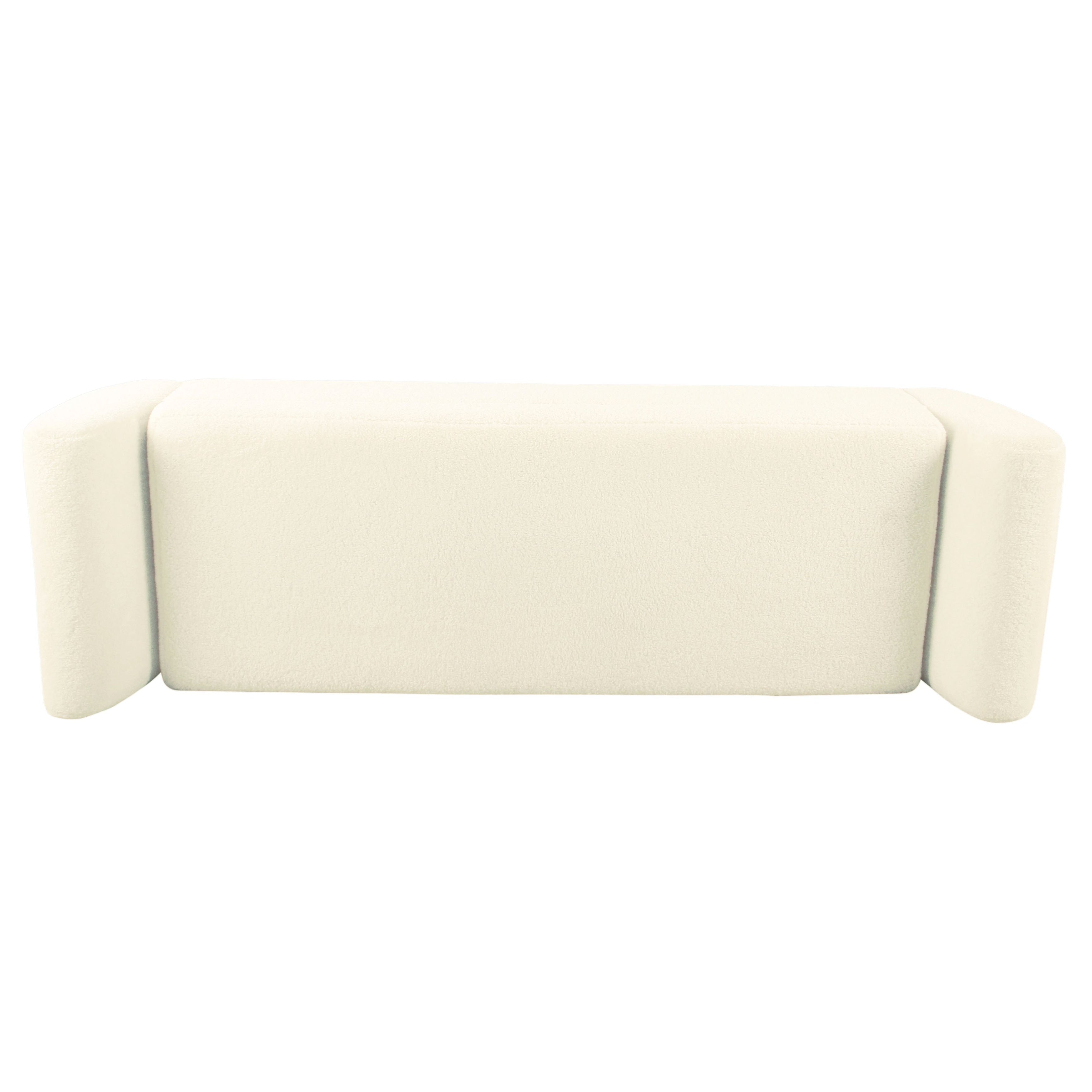Panca contenitore moderna Sherpa HomePop con gambe in legno