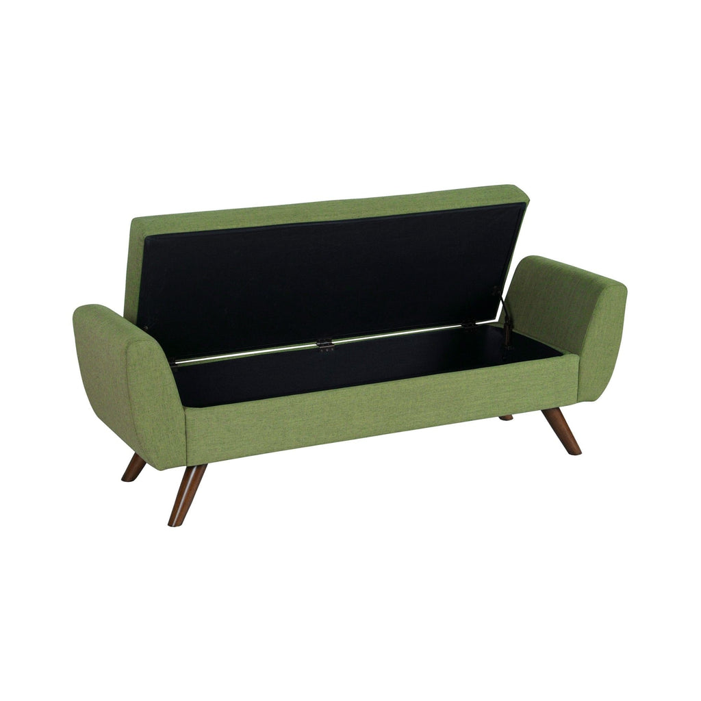 Panca contenitore moderna Sherpa HomePop con gambe in legno