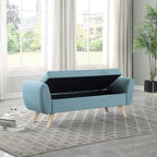 Panca contenitore moderna Sherpa HomePop con gambe in legno