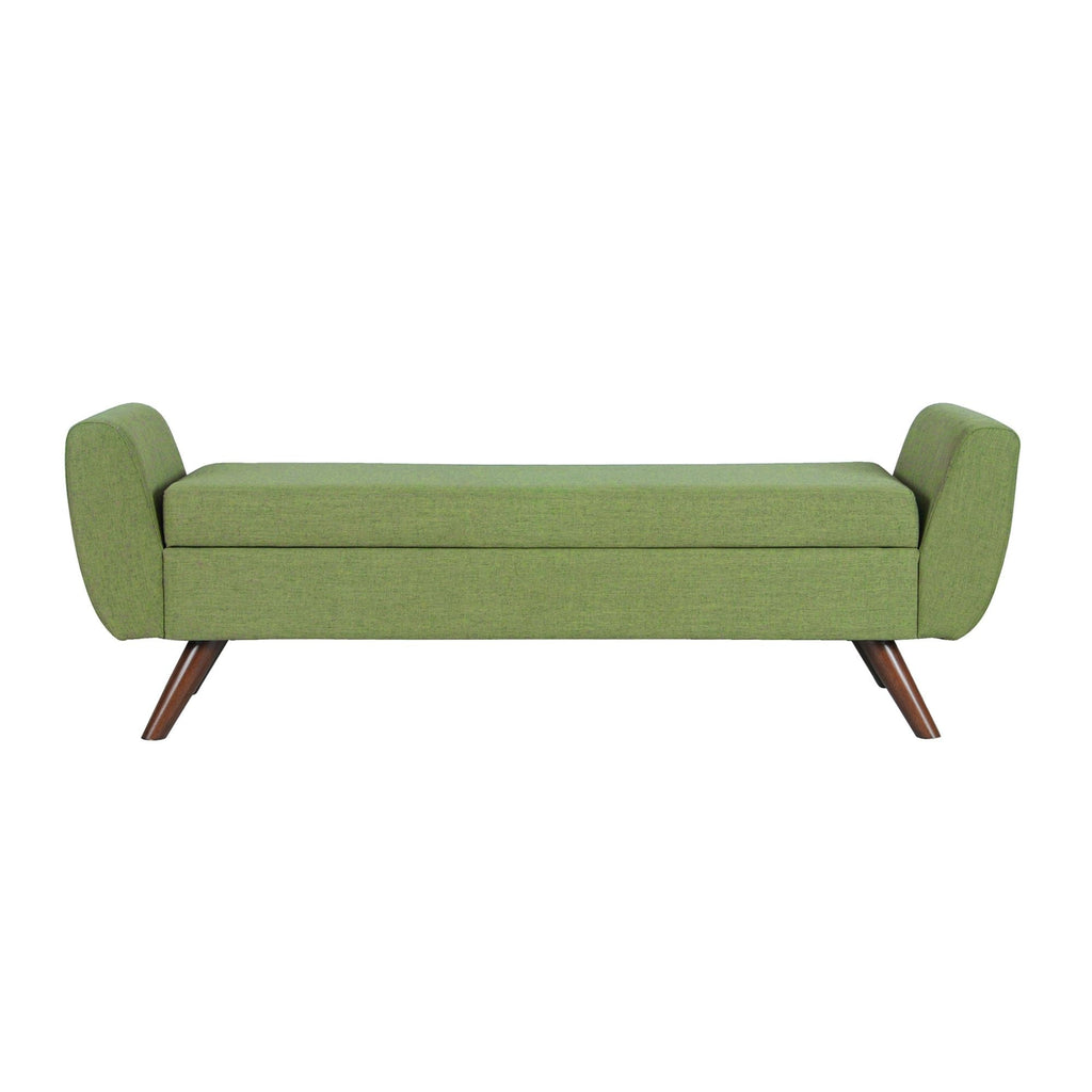 Panca contenitore moderna Sherpa HomePop con gambe in legno