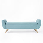 Panca contenitore moderna Sherpa HomePop con gambe in legno