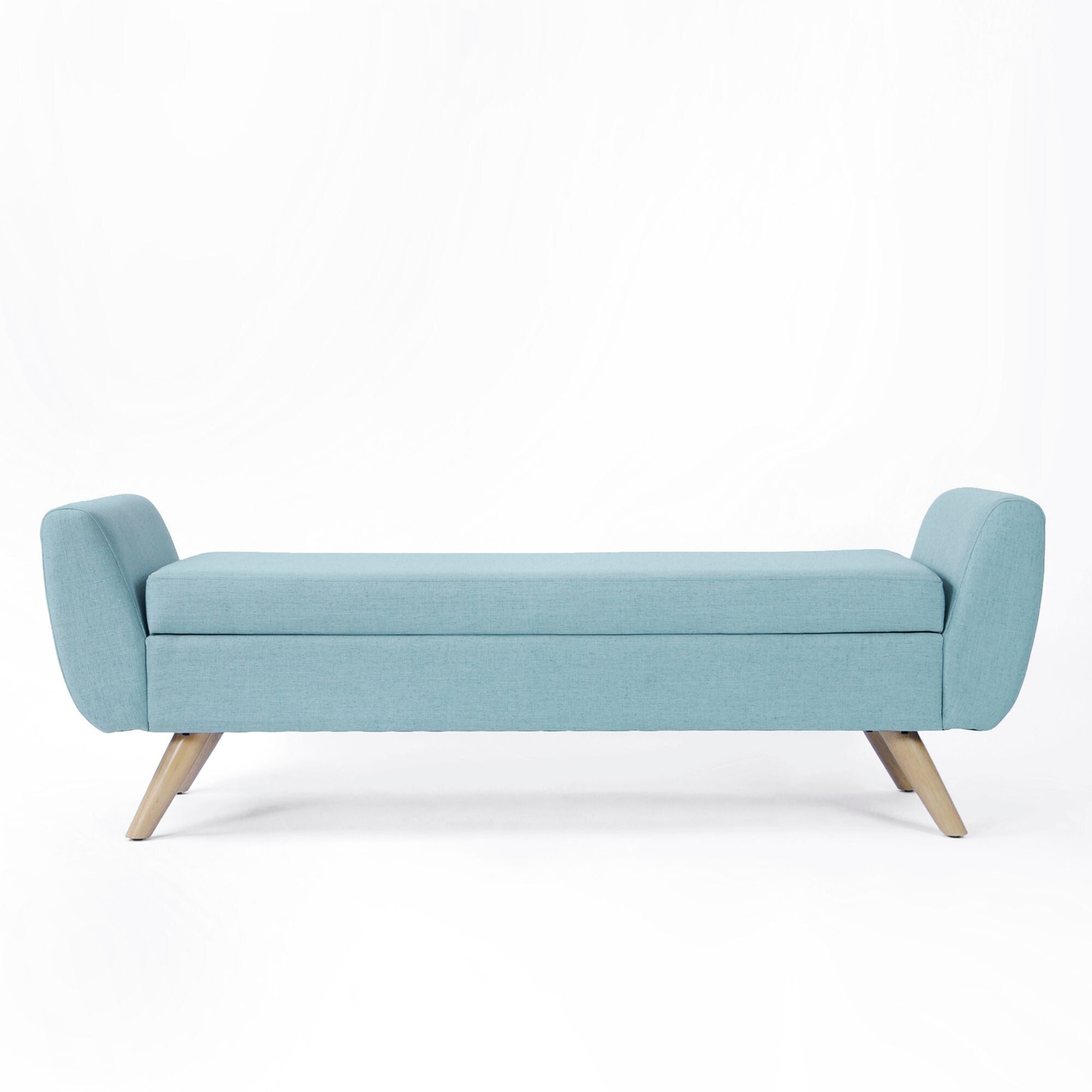 Panca contenitore moderna Sherpa HomePop con gambe in legno