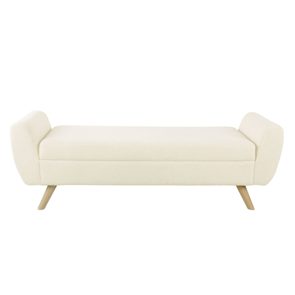 Panca contenitore moderna Sherpa HomePop con gambe in legno