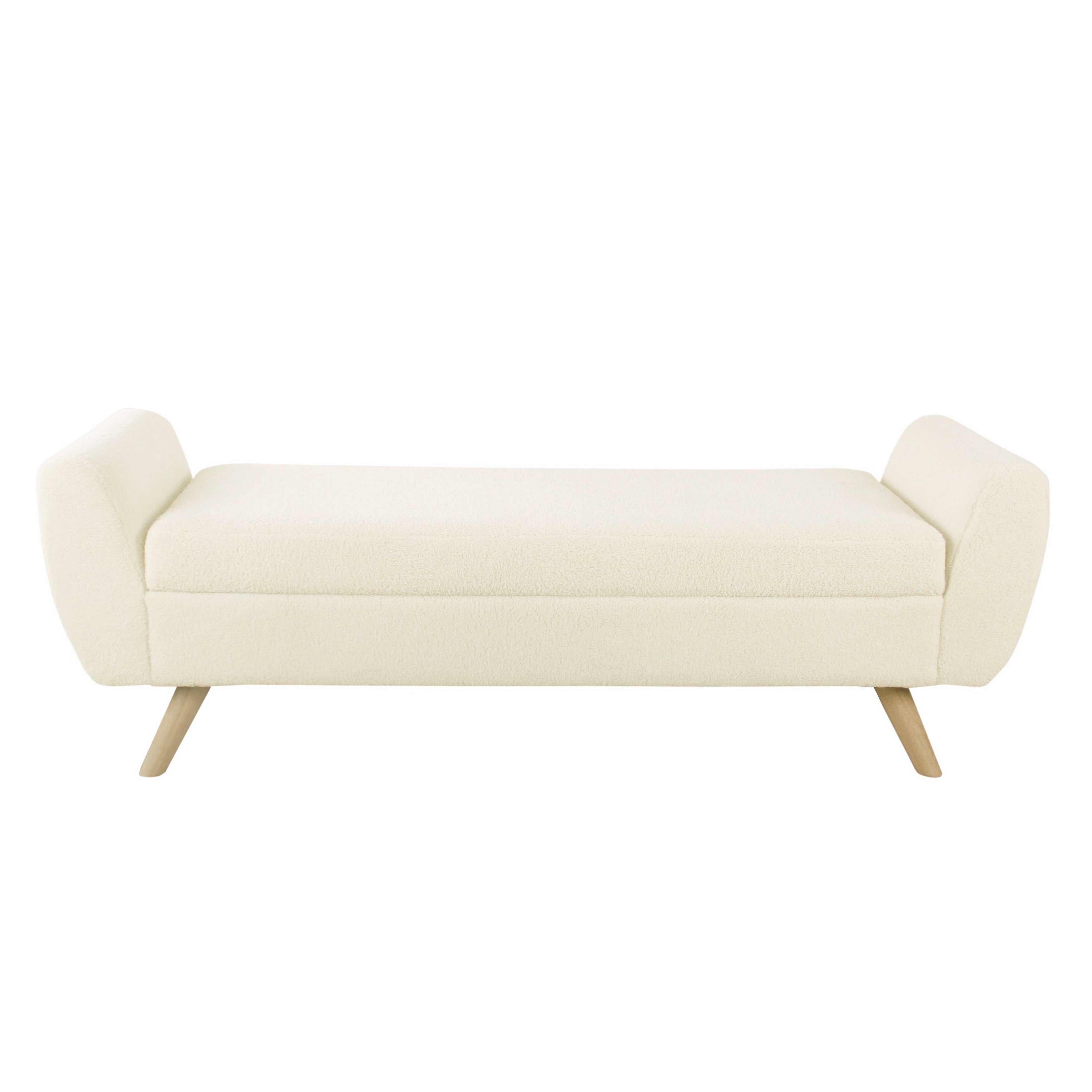 Panca contenitore moderna Sherpa HomePop con gambe in legno
