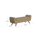 Panca contenitore moderna Sherpa HomePop con gambe in legno