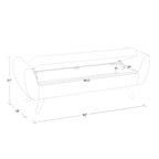 Panca contenitore moderna Sherpa HomePop con gambe in legno