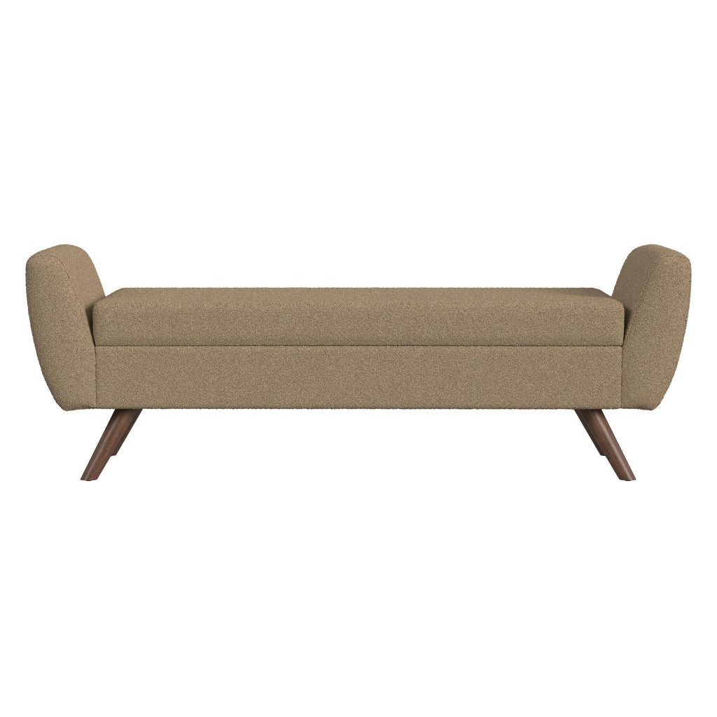 Panca contenitore moderna Sherpa HomePop con gambe in legno
