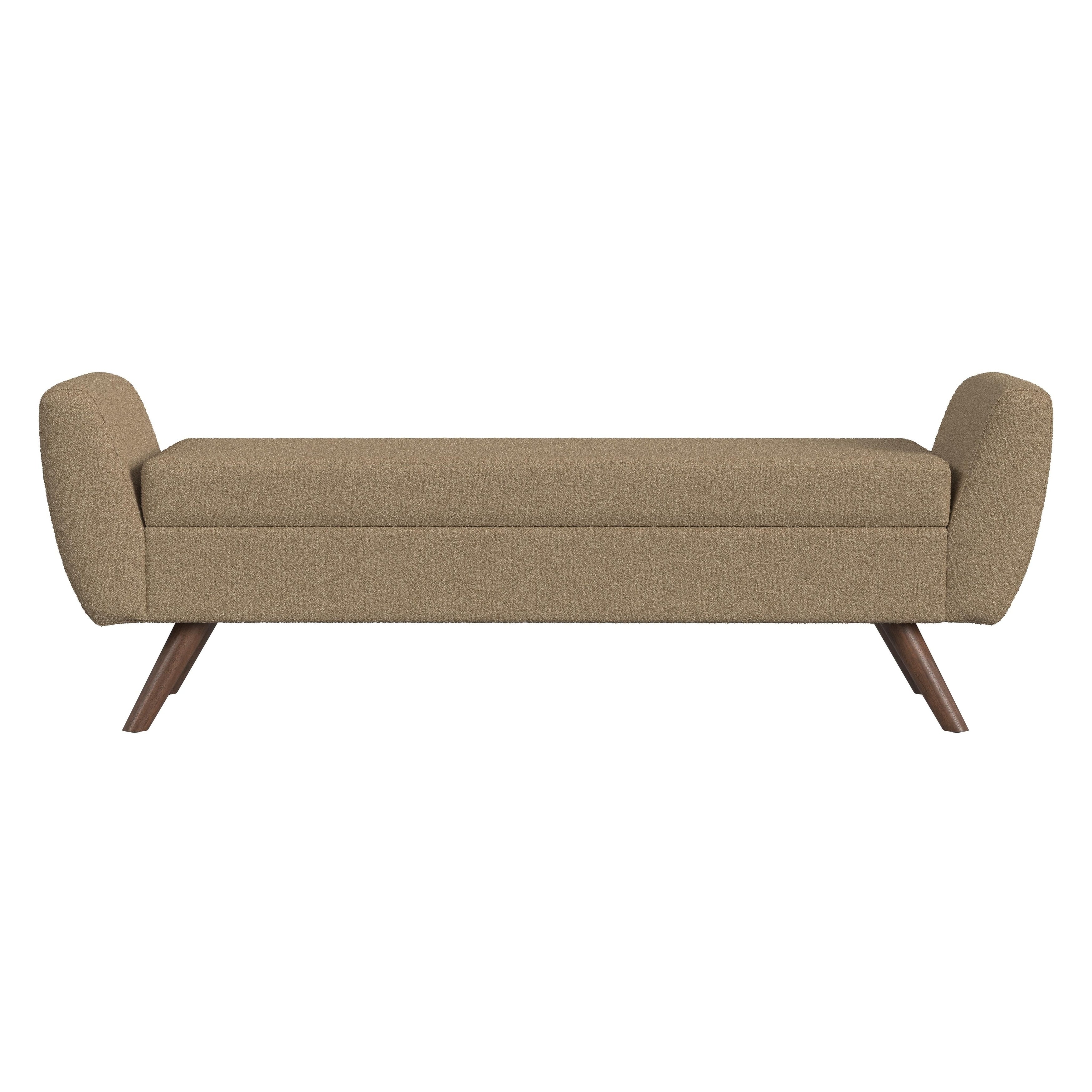 Panca contenitore moderna Sherpa HomePop con gambe in legno