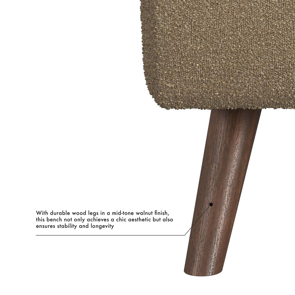 Panca contenitore moderna Sherpa HomePop con gambe in legno