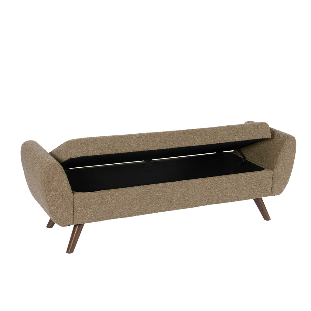 Panca contenitore moderna Sherpa HomePop con gambe in legno
