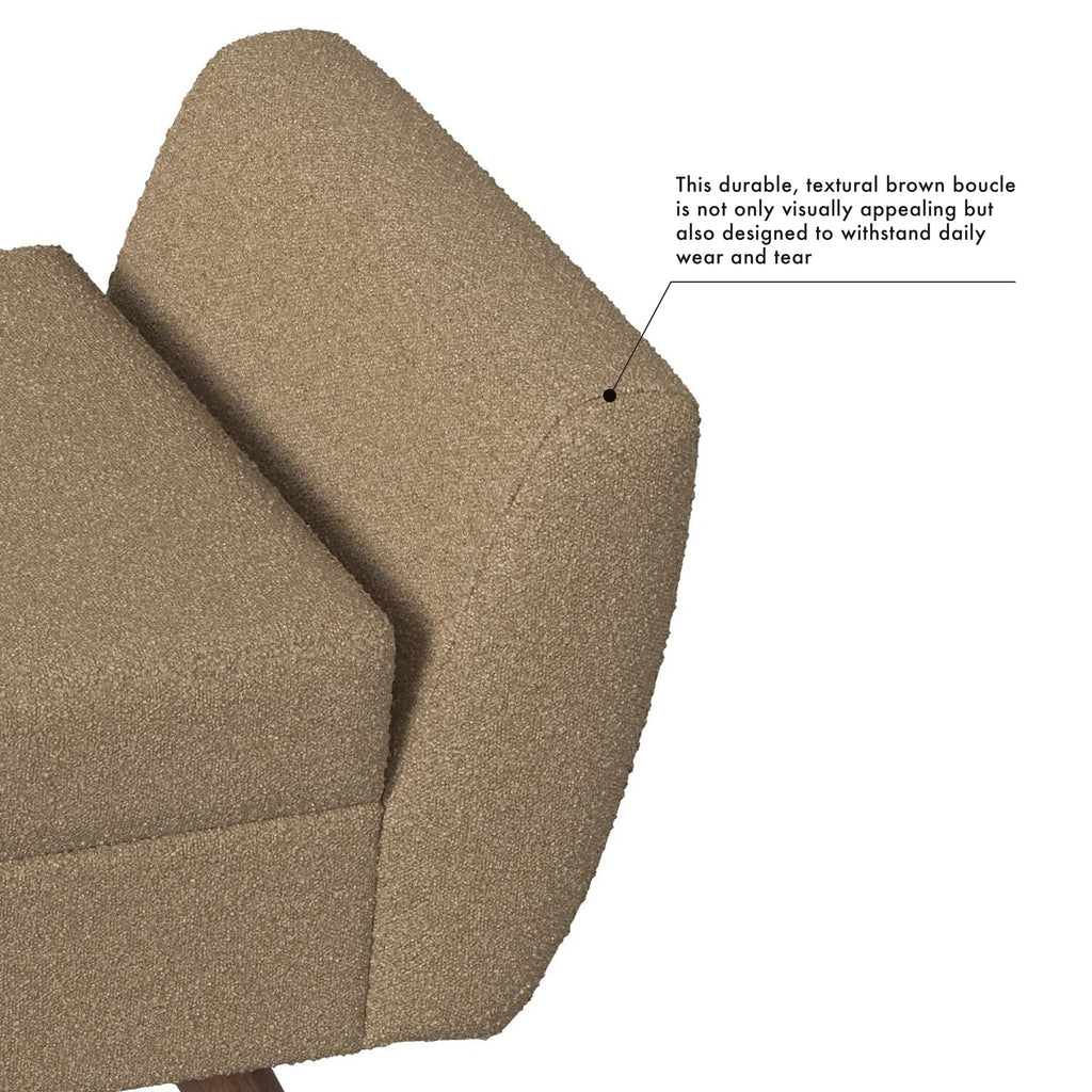 Panca contenitore moderna Sherpa HomePop con gambe in legno
