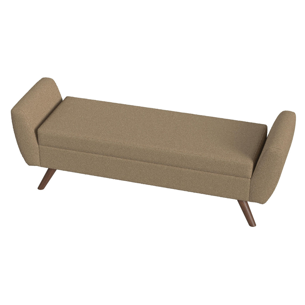 Panca contenitore moderna Sherpa HomePop con gambe in legno