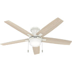 Ventilatore da soffitto Hunter 52 Anisten a basso profilo con luce LED e catenella - Moderno, contemporaneo, di transizione