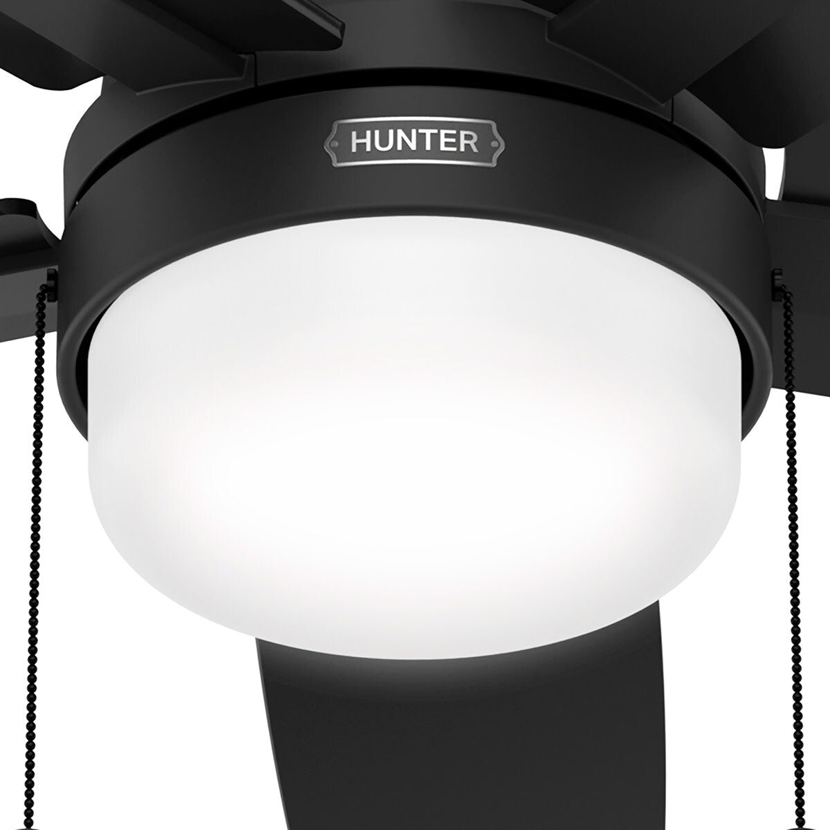 Ventilatore da soffitto Hunter 52 Anisten a basso profilo con luce LED e catenella - Moderno, contemporaneo, di transizione