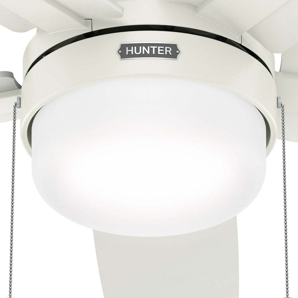 Ventilatore da soffitto Hunter 52 Anisten a basso profilo con luce LED e catenella - Moderno, contemporaneo, di transizione