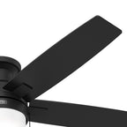 Ventilatore da soffitto Hunter 52 Anisten a basso profilo con luce LED e catenella - Moderno, contemporaneo, di transizione