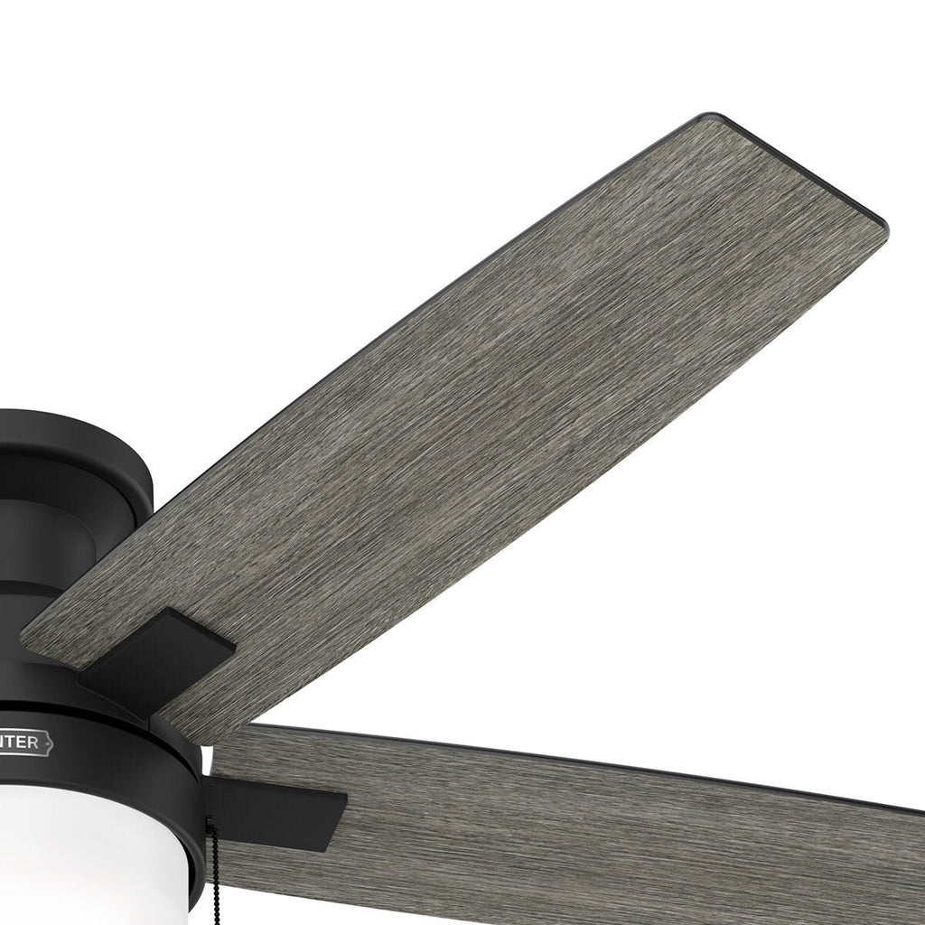 Ventilatore da soffitto Hunter 52 Anisten a basso profilo con luce LED e catenella - Moderno, contemporaneo, di transizione