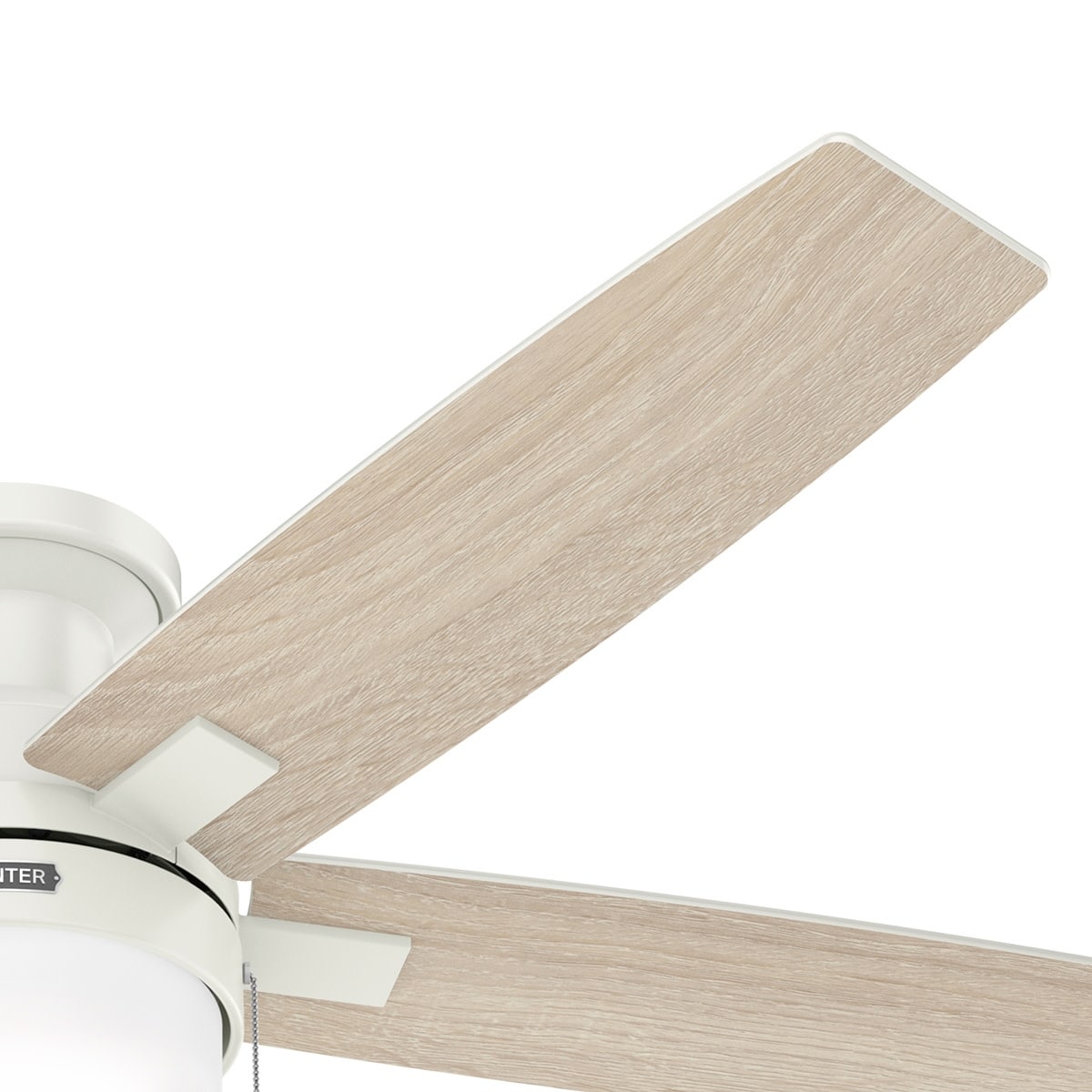 Ventilatore da soffitto Hunter 52 Anisten a basso profilo con luce LED e catenella - Moderno, contemporaneo, di transizione