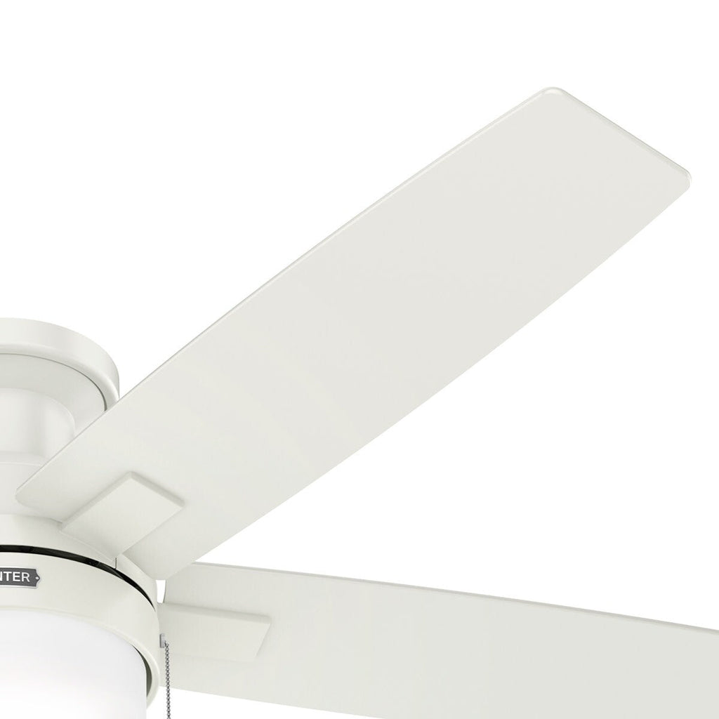 Ventilatore da soffitto Hunter 52 Anisten a basso profilo con luce LED e catenella - Moderno, contemporaneo, di transizione